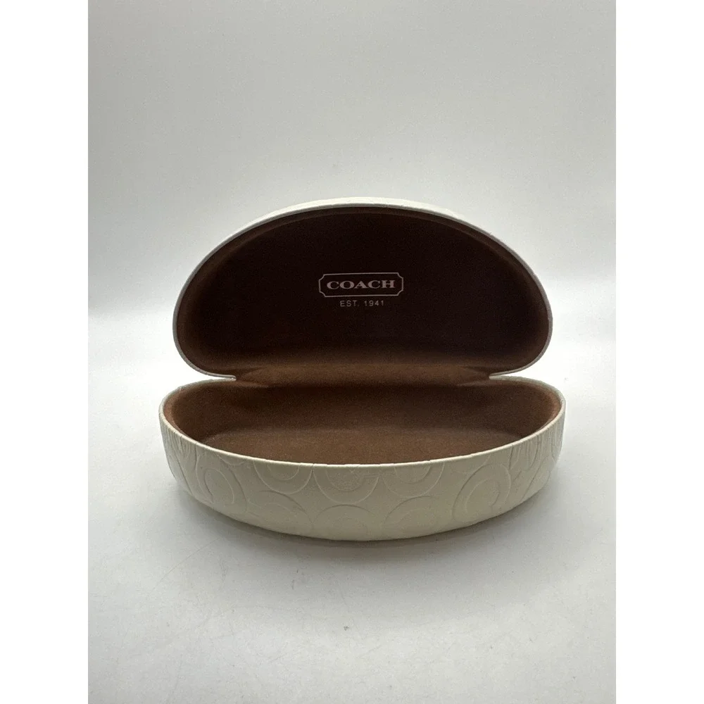 Coach Signature C‎ Monogram Hard Shell Eyeglasses Case Cream